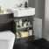 Monaco Graphite Grey Combination Vanity Traditional Basin with Marble Top & Boston Toilet 1200mm