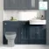 Monaco Inky Blue Traditional Basin Vanity and Back To Wall Unit 1500mm (Excludes Pan & Cistern)