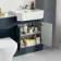 Monaco Inky Blue Combination Vanity Traditional Basin with Marble Top & Atlanta Toilet 1200mm