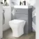 Ohio Stone Grey 2-In-1 Combined Wash Basin & Atlanta Toilet 500mm