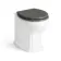 Bermuda Graphite Grey Combination Vanity Basin and Hudson Toilet with Wooden Seat 1300mm