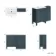Bermuda Inky Blue Basin Vanity Drawer and Back To Wall Toilet 1100mm (Excludes Pan & Cistern)