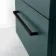 Elba Midnight Green Double Wall Hung Drawer Vanity with Marble Top & Oval Basin 1200mm - Black Accents