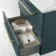 Elba Midnight Green Wall Hung Drawer Vanity with Marble Top & Oval Counter Top Basin 600mm - Brushed Brass Accents