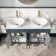 Bermuda Inky Blue Vanity with Marble Top & Oval Counter Top Basin 1200mm - Brushed Brass Accents