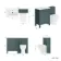 Bermuda Midnight Green Combination Vanity Basin and Seattle Toilet 1100mm