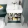 Monaco Midnight Green Combination Vanity Basin and Boston Toilet 1200mm