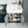 Monaco Midnight Green Combination Vanity Basin and Seattle Toilet 1500mm