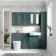 Monaco Midnight Green Combination Vanity Basin and Boston Toilet 1500mm
