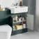 Monaco Midnight Green Combination Vanity Traditional Basin and Boston Toilet 1200mm