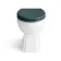 Monaco Midnight Green Combination Vanity Basin with Marble Top and Hudson Toilet with Wooden Seat 1500mm