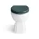 Monaco Midnight Green Combination Vanity Traditional Basin and Hudson Toilet with Wooden Seat 1500mm