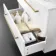 Elba Gloss White Wall Hung Drawer 800mm Excludes Counter Top Basin - Brushed Brass Accents