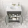 Lucia Graphite Grey Vanity with Marble Top & Undermount Basin 630mm - Brass Knurled Handles