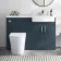 Harper Navy Blue Combination Vanity Basin and Tucson Toilet 1200mm - Right Handed