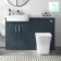 Harper Navy Blue Combination Vanity Basin with Marble Top & Houston Toilet 1200mm