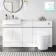 Foster Gloss White Combination Vanity Basin with Marble Top & Boston Toilet 1500mm