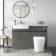Foster Tungsten Grey Combination Vanity Basin and Tucson Toilet 1200mm - Left Handed