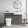 Foster Tungsten Grey Combination Vanity Basin and Houston Toilet 1200mm - Right Handed