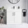 Mersey Gloss White Basin Vanity 800mm - Black Accents