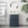 Corsica Inky Blue Basin Drawer Vanity 600mm