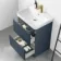 Corsica Inky Blue Basin Drawer Vanity 600mm