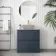 Corsica Inky Blue Drawer Vanity with Marble Top 800mm - Excludes Counter Top Basin