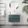 Corsica Midnight Green Wall Hung Drawer Vanity with Marble Top & Curved Counter Top Basin 800mm