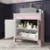 Bermuda Cashmere Pink Cabinet with Marble Top 800mm (Excludes Counter Top Basin) - Brushed Brass Accents