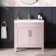 Bermuda Cashmere Pink Basin Vanity 800mm - Brass Knurled Handles