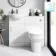 Quartz Gloss White Combination Vanity Basin and Denver Toilet 950mm