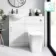 Quartz Gloss White Combination Vanity Basin and Houston Toilet 950mm