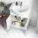 Quartz Gloss White Basin Vanity and Back To Wall Toilet Unit 1150mm - Excludes Toilet