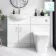 Quartz Gloss White Combination Vanity Basin and Houston Toilet 1150mm