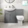 Capri Fog Grey Combination Vanity Basin and Denver Toilet 1150mm - Chrome Handles