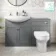 Capri Fog Grey Combination Vanity Basin and Denver Toilet 1350mm - Chrome Handles