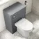 Capri Fog Grey Combination Vanity Basin and Denver Toilet 1350mm - Chrome Handles