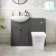 Capri Slate Grey Combination Vanity Basin and Houston Toilet 1050mm - Chrome Handles