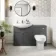 Capri Slate Grey Combination Vanity Basin and Denver Toilet 1350mm - Chrome Handles