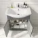 Capri Slate Grey Combination Vanity Basin and Houston Toilet 1350mm - Chrome Handles
