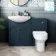 Capri Navy Blue Combination Vanity Basin and Denver Toilet 1150mm - Chrome Handles