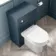 Capri Navy Blue Combination Vanity Basin and Denver Toilet 1150mm - Chrome Handles