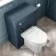 Capri Navy Blue Combination Vanity Basin and Denver Toilet 1350mm - Chrome Handles