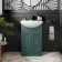 Capri Mystic Green Vanity with Semi Recessed Basin 550mm - Chrome Handles