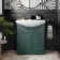 Capri Mystic Green Vanity with Semi Recessed Basin 750mm - Chrome Handles