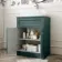 Milos Mystic Green Vanity with Troy Basin 600mm - Brushed Handles