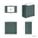 Milos Mystic Green Vanity with Troy Basin 800mm - Brushed Handles