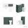 Milos Mystic Green Combination Vanity Basin and Denver Toilet 1000mm - Chrome Handles
