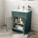 Milos Mystic Green Combination Vanity Basin and Houston Toilet 1100mm - Chrome Handles