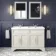Lucia Chalk White Double Basin Vanity 1200mm - Brass Knurled Handles